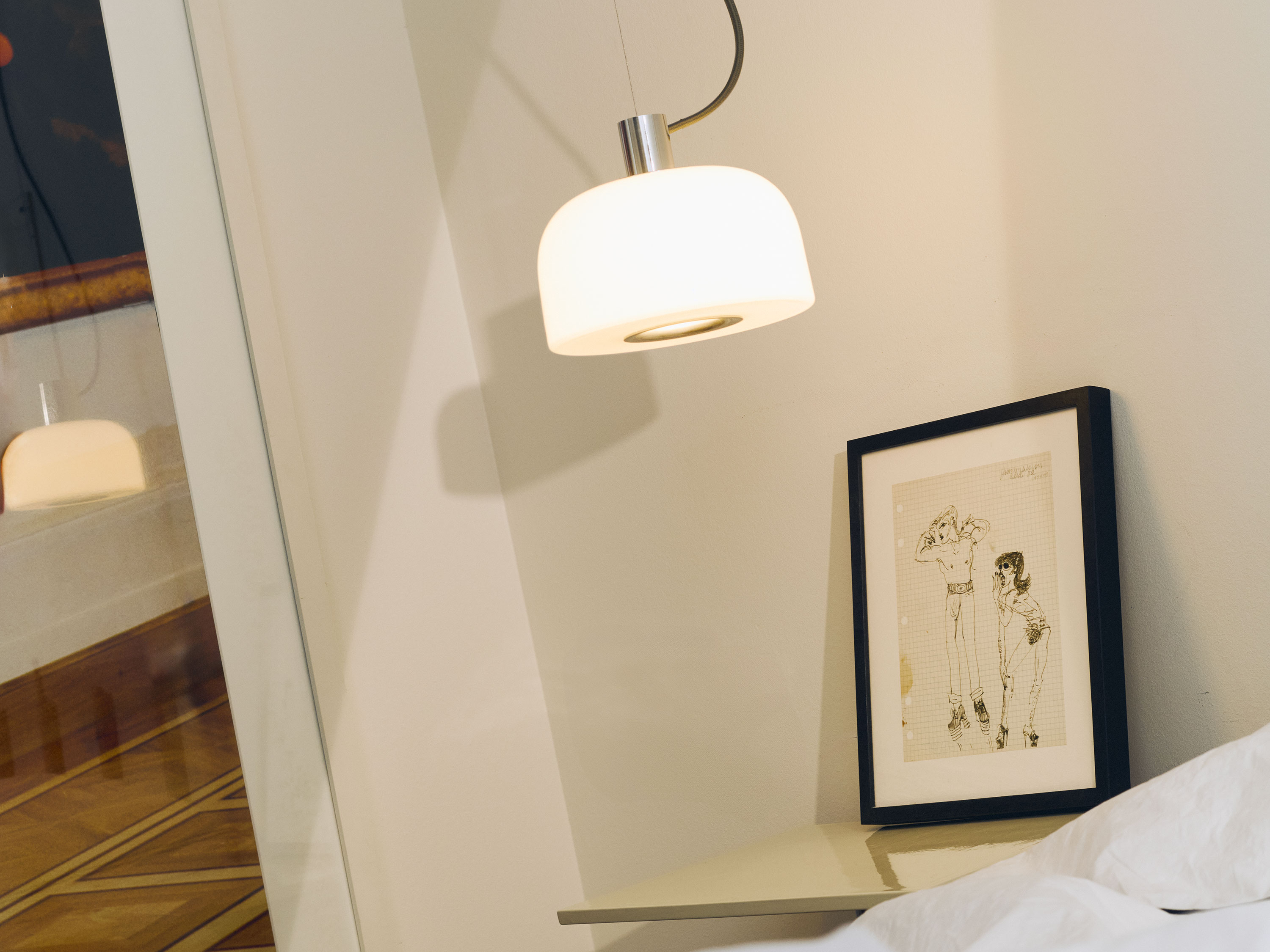 Flos Bellhop Glass S1 lamp, Silver and Chrome Selection